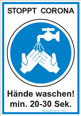 Art.19C5 Hände waschen!